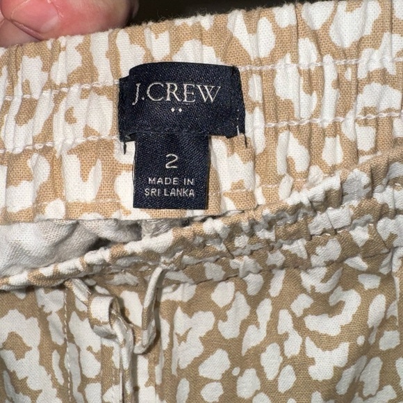 J Crew Ladies Cheetah Print Linen Pants Size 2 - Picture 3 of 5